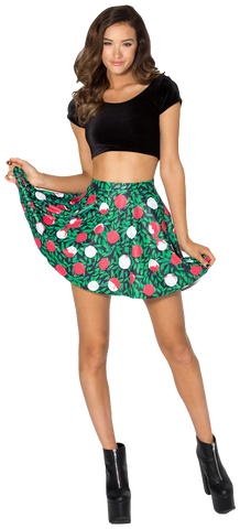 Painting The Roses Red Skater Skirt