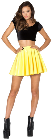 PVC Lemon Cheerleader Skirt - LIMITED