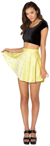 Wallpaper Lemon Skater Skirt - LIMITED